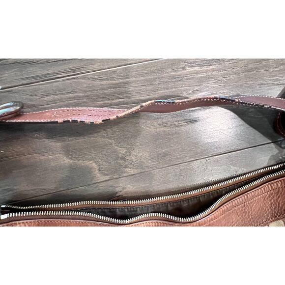 Authentic COACH Signature Canvas Leather Trim Hobo Shoulder Bag - Brown - Picture 7 of 11